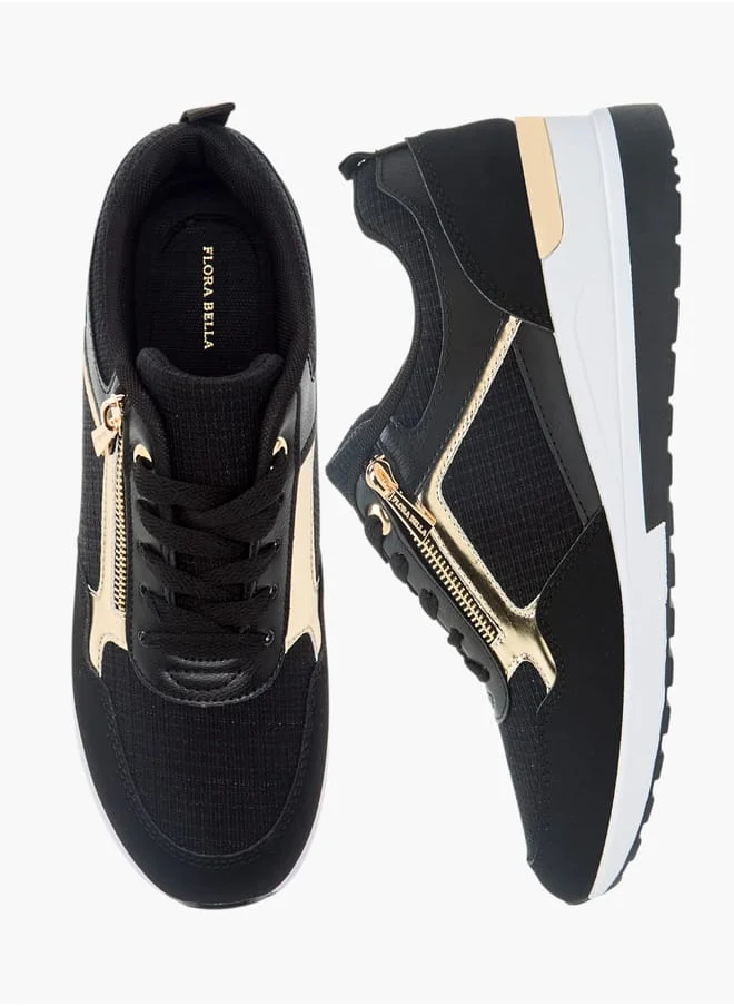 فلورا بيلا من شو إكسبرس Women Panelled Sneakers with Lace-Up Closure