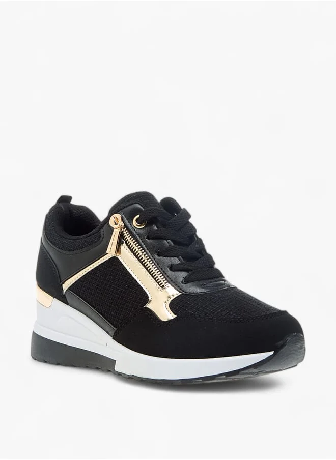 فلورا بيلا من شو إكسبرس Women Panelled Sneakers with Lace-Up Closure