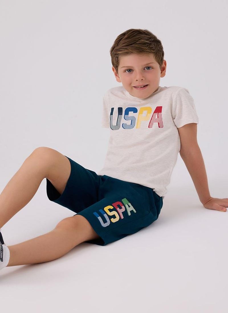 U.S. Polo Assn. U.S. Polo Assn. Boys Beige Bermuda Set - Image 3
