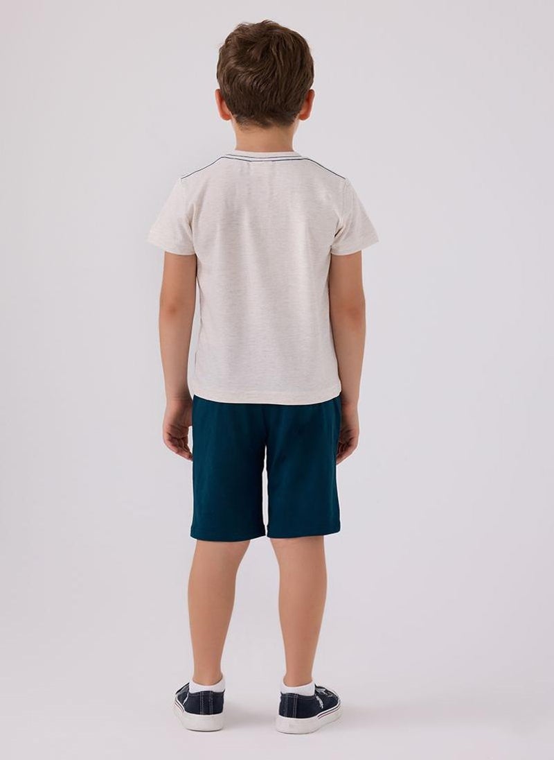 U.S. Polo Assn. U.S. Polo Assn. Boys Beige Bermuda Set - Image 5