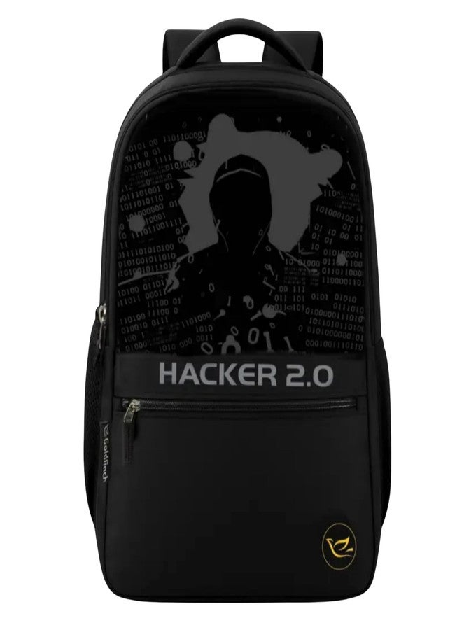 HACKER Laptop Backpack for Men & Women | Stylish 2.0 Printed Backpack | Durable School, College & Office Bag | Spacious Travel Backpack with Padded Laptop Compartment & Adjustable Straps