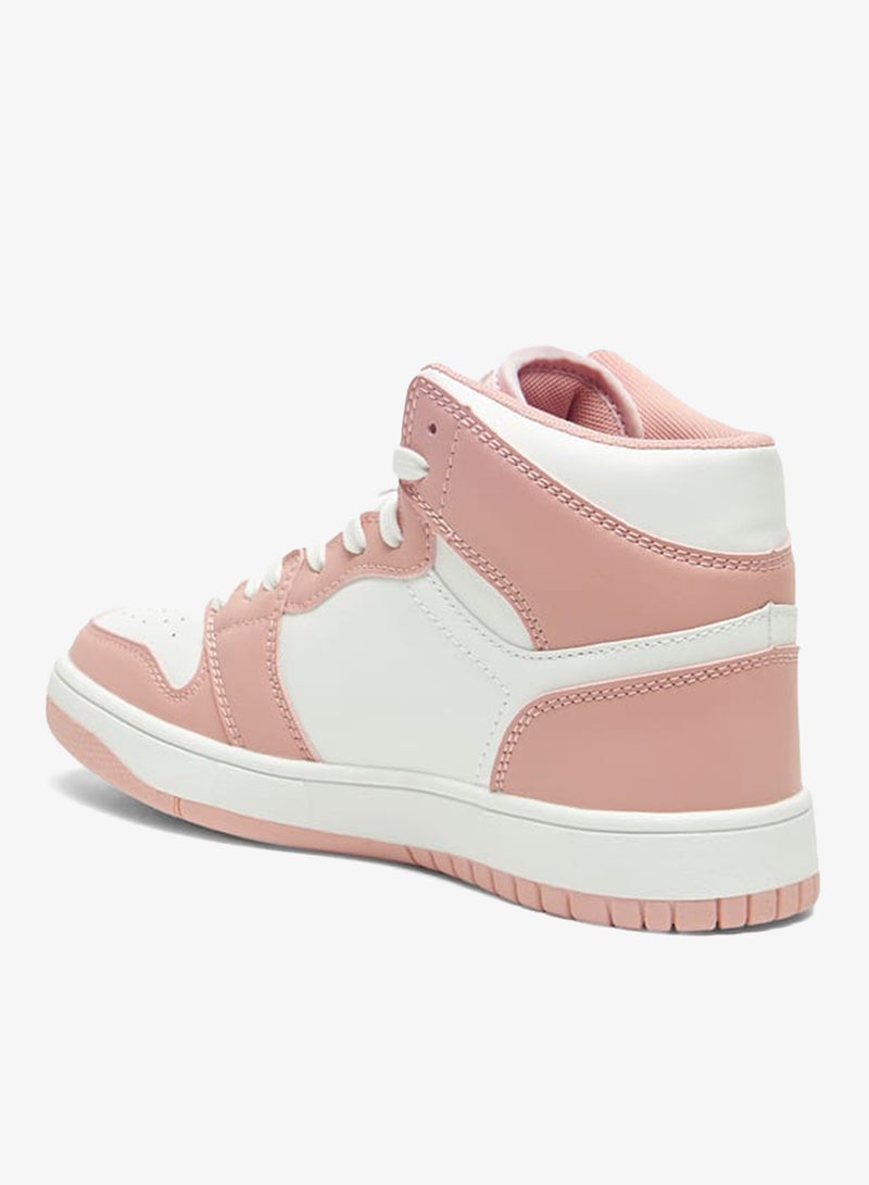 شو اكسبرس سنيكرز نسائي عالي بألوان متداخلة مع رباط - Image 2