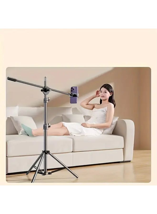 Black 62 Inch Adjustable Iron Tripod with 360 Degree Rotation - Image 4