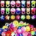 Ynanimery 65 Pack Light Up Rings Glow in The Dark Party Supplies Glow Rings Bulk Party Favors for Kids Adults LED Colorful Rubber Ring Surprise Gift for Birthday Christmas Easter Egg Fillers Party Decorations - Image 2