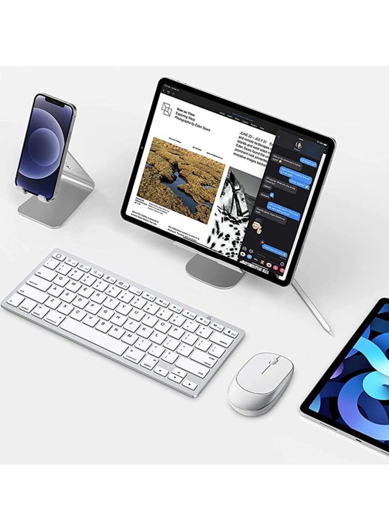 يورايز حامل هاتف محمول من سبائك الألومنيوم، حامل سطح مكتب للكمبيوتر اللوحي قابل للتعديل، قابل للطي والدوران، حامل كمبيوتر لوحي كسول مع قاعدة غير قابلة للانزلاق ومستقرة، مناسب لأجهزة iPad والهواتف المحمولة وما إلى ذلك. - Image 5