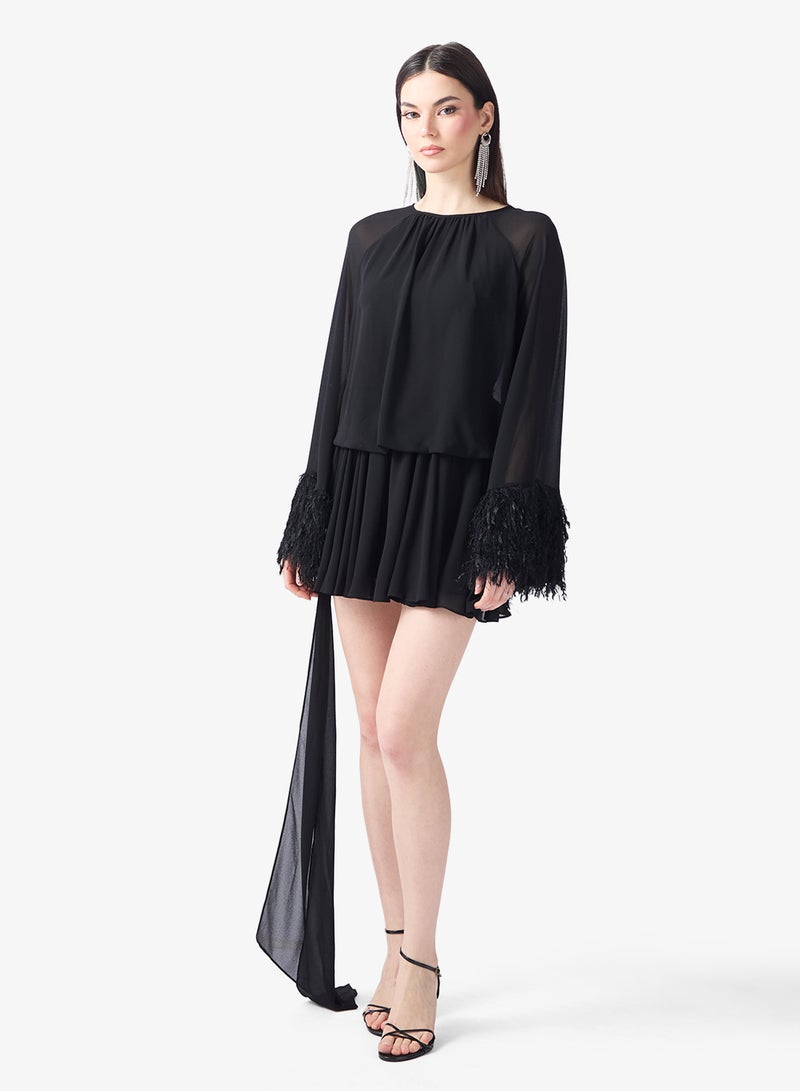 Jaded Rose Elegant Feminine Fit Short Dress - Image 4