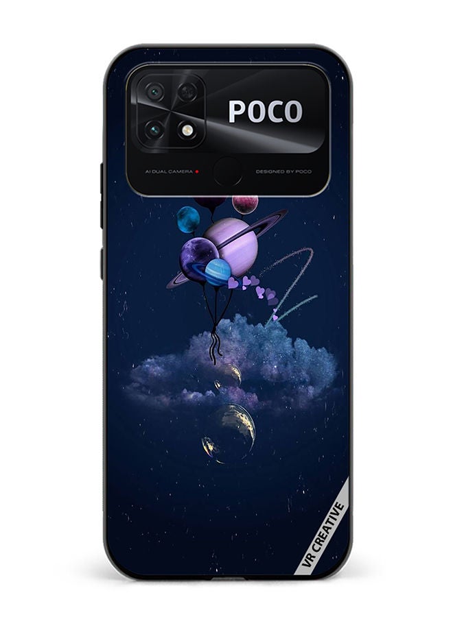 VR CREATIVE Protective Case Cover For Xiaomi Poco C40 Galaxy Design Multicolour - Image 1