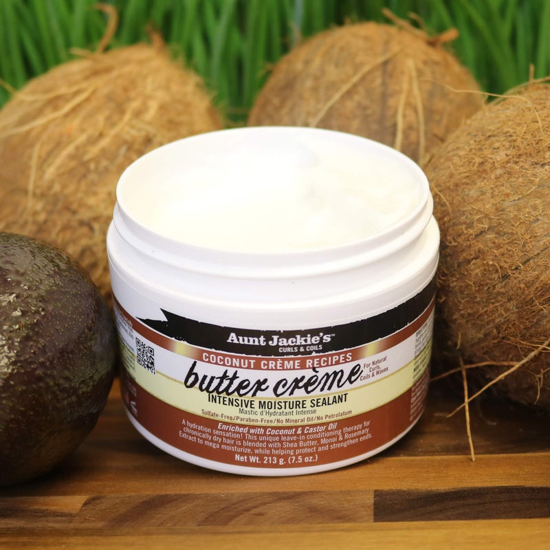 Aunt Jackie's Coconut CrÃ¨me Recipes Butter CrÃ¨me Intensive Moisture Sealant, Leave-In Conditioning Therapy for Dry Hair, 7.5 oz - Image 5