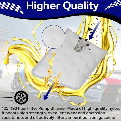 Stitokg 2-Pack 125-190 Fuel Pump Filter Sock Strainer - Compatible with Walbro 450LPH 525LPH 535LPH and F90000262 F90000267 F90000274 GSS341 GSS342 E85 - Ideal Choice For Improving Fuel Pump Efficiency - Image 4
