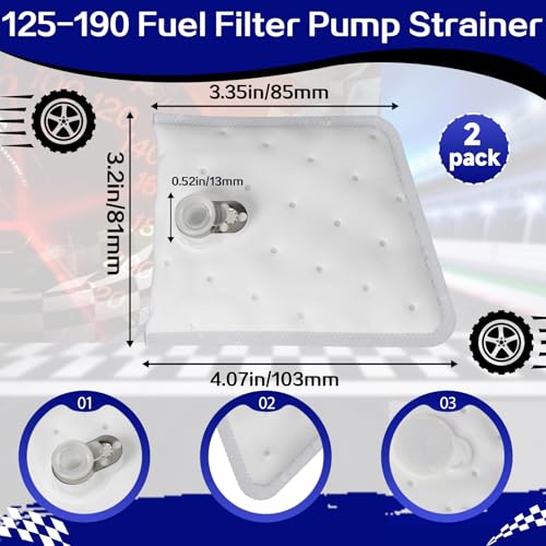 Stitokg 2-Pack 125-190 Fuel Pump Filter Sock Strainer - Compatible with Walbro 450LPH 525LPH 535LPH and F90000262 F90000267 F90000274 GSS341 GSS342 E85 - Ideal Choice For Improving Fuel Pump Efficiency - Image 2