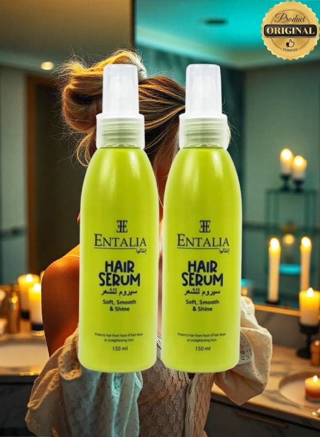 Entalla 2 Pieces Hair Serum Soft And Smooth And Shine Protects Hair From Heat Of Hair Dryer - Image 1