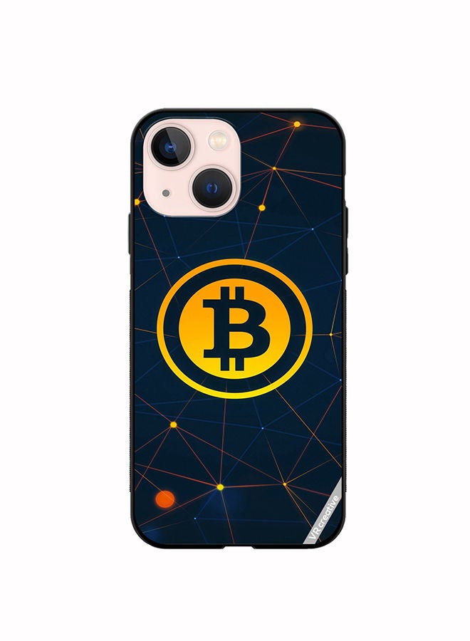 VR CREATIVE Protective Case Cover For Apple iPhone 13 Bitcoin Design Multicolour - Image 1