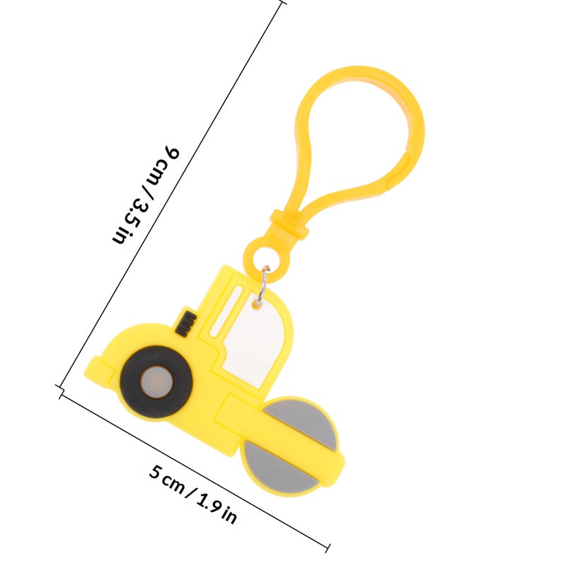 Pcs Engineering Car Keyrings Key Pendants Cartoon Keychains( Assorted style) - Image 2