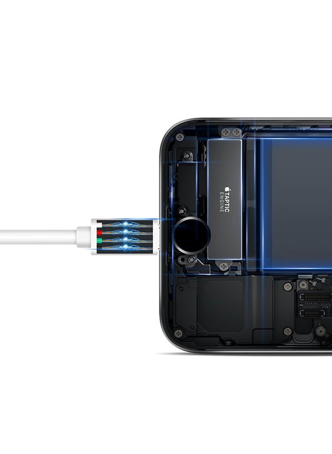 NIBEMINENT 2-In-1 Type-c Tpe Braided Lightning And USB Data Cable For Apple iPhone White - Image 5