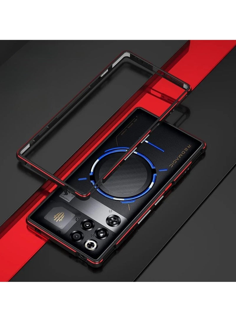 غلاف واقي لأجهزة ZTE Nubia RedMagic 11 Pro و 11 Pro+، بإطار معدني من سبائك الألومنيوم مع تصميم ممتص للصدمات لحماية شاملة للهاتف. - Image 1