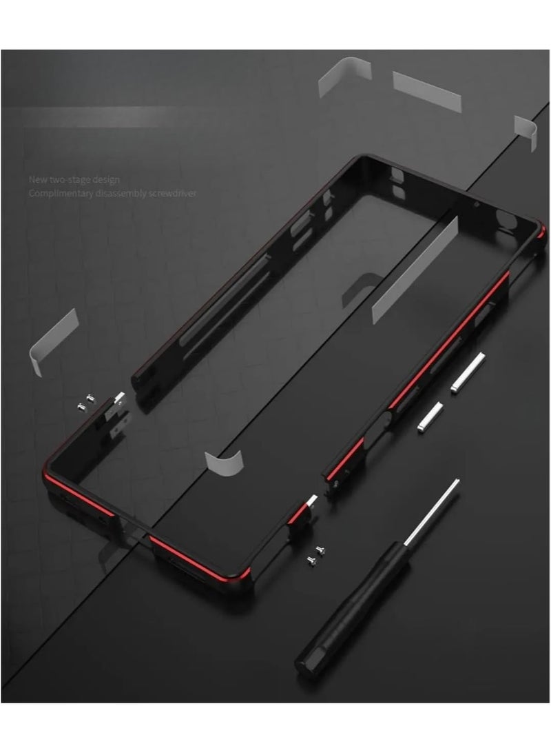 غلاف واقي لأجهزة ZTE Nubia RedMagic 11 Pro و 11 Pro+، بإطار معدني من سبائك الألومنيوم مع تصميم ممتص للصدمات لحماية شاملة للهاتف. - Image 4