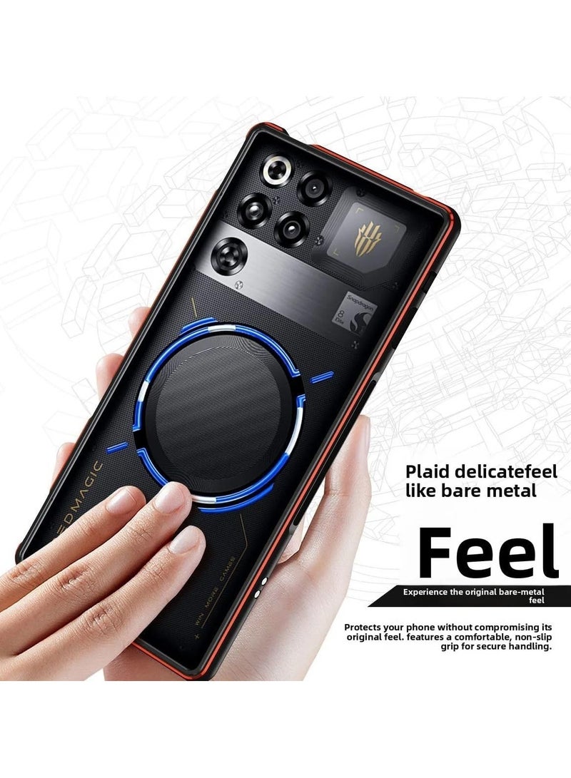 غلاف واقي لأجهزة ZTE Nubia RedMagic 11 Pro و 11 Pro+، بإطار معدني من سبائك الألومنيوم مع تصميم ممتص للصدمات لحماية شاملة للهاتف. - Image 2