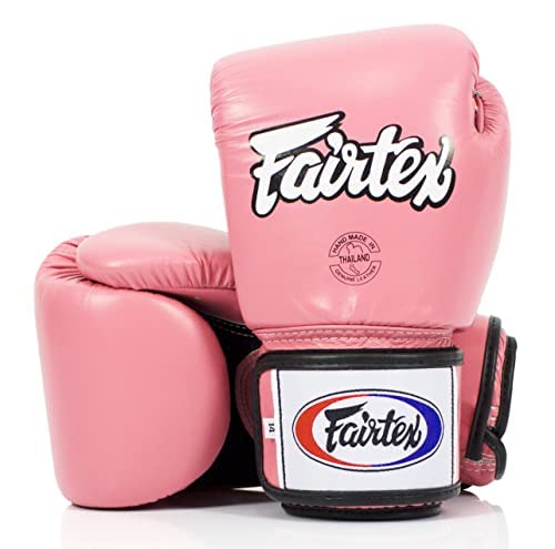 Fairtex BGV1BR Muay Thai Boxing Breathable Gloves for Men Women Kids MMA Gloves Kickboxing Gym Workout Premium Quality Light Weight Shock Absorbent 8 oz Boxing GlovesPink - Image 1