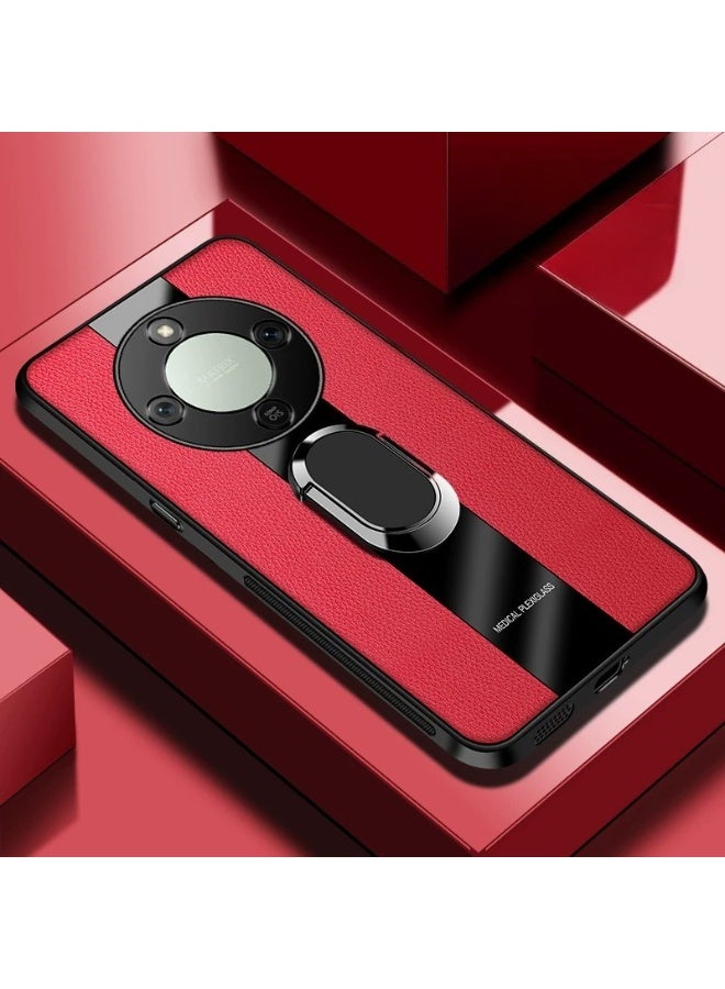 Honor X9d 5G Protective Phone Case, Heavy Duty Shockproof with Ring Holder & Sliding Camera Cover,  Red - Image 1