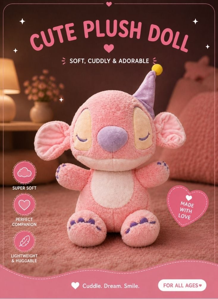 NinEx Cute Pink Plush Doll Soft Toy - Image 1