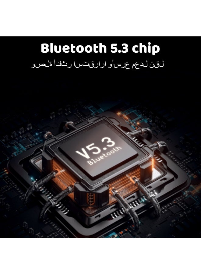 XiuWoo QERE E80 Wireless On-Ear Headphones - Pure Bass - 40H Battery - Speed Charge - Fast Usb Type-C - Foldable Black - Image 4