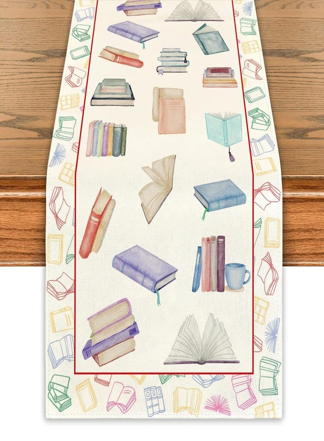 Yarcooly Book Club Table Runner Read Table Cover Book Themed Party Decor One for The Books First Birthday Decorations for Home Party - Image 1