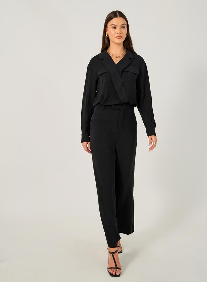 Styli High Rise Ankle Length Straight Fit Pants - Image 1