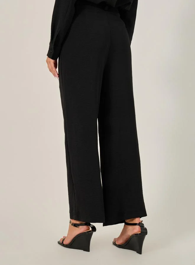 Styli High Rise Ankle Length Straight Fit Pants