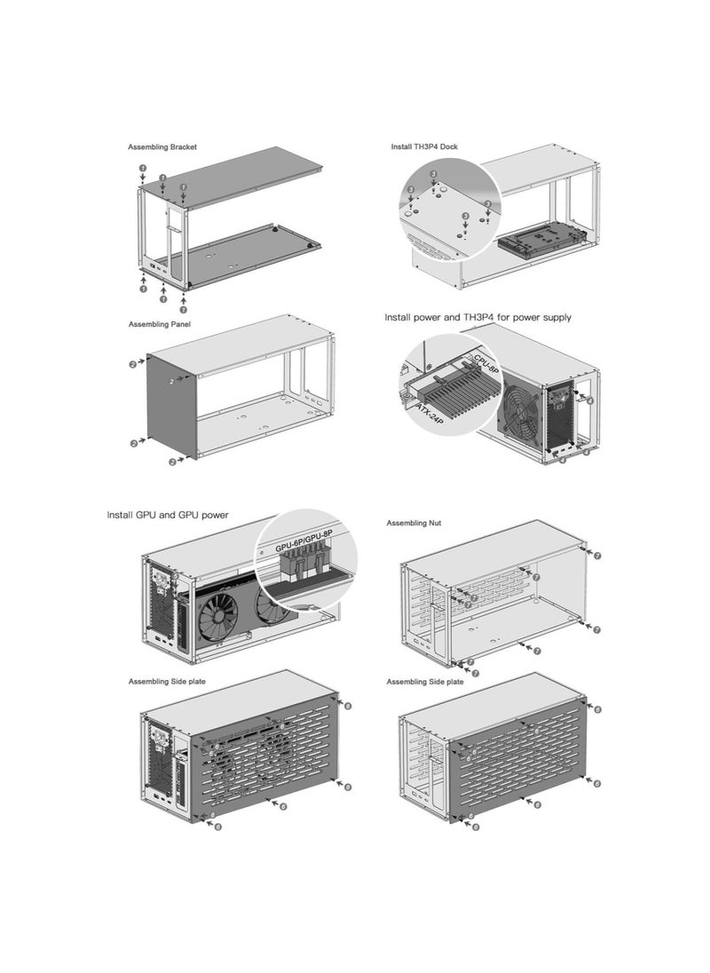 ATX PC Case, DIY TH3P4G3 Steel Acrylic ITX Chassis, Support for Thunderbolt 3 4, Support ATX SFX Flex Daisy Chain Interface, 20V 3A 60W PD Charging (G3 ATX) - pzsku/ZFA2139D37EEA5076D300Z/45/_/1732123530/b0c386e2-0dc4-4620-87b6-32f5db2b2c5e