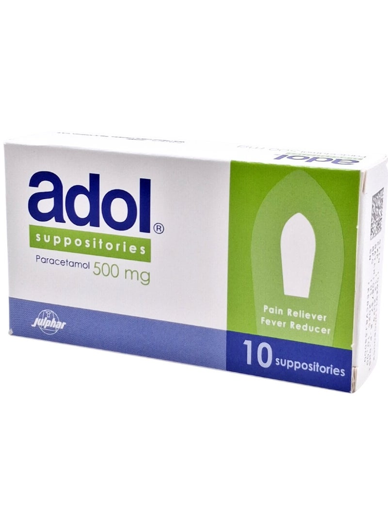 Adol 500Mg Suppository 10'S (Pain & Fever Relief)