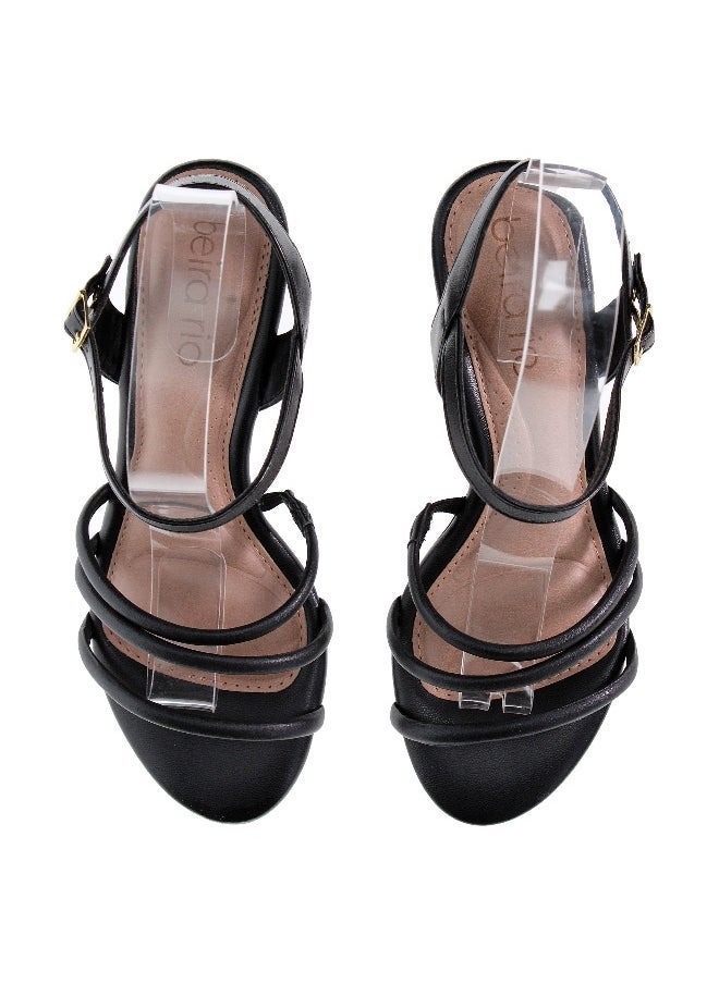 Beira Rio - Beira Rio Ladies Low Heel Sandals Black | Made In Brazil - Image 1