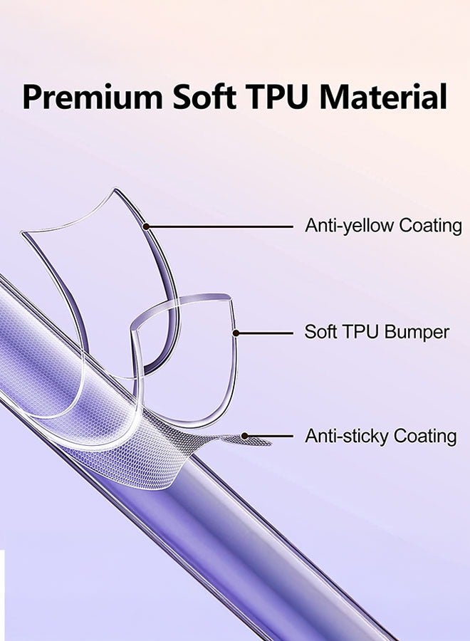 Tersely Clear Case Cover for Samsung Galaxy A05s 6.7 inch, Soft Ultra Slim Fit Shockproof Crystal TPU Protective Bumper Skin Suits Side Fingerprint - Image 2