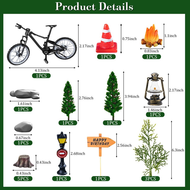 Knana 18Pcs Bicycle Cake Topper Bike Cake Decorations for Bicycle Themed Birthday Party Supplies - Image 2