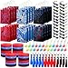 Simgoing 120 Pcs Spider Party Favors Include Spider Sunglasses Web Gift Tote Bags Blue Red Black Rubber Wristbands Silicone Keychains and Sticky Webs for Birthday Comic Themed Party Decoration - Image 2