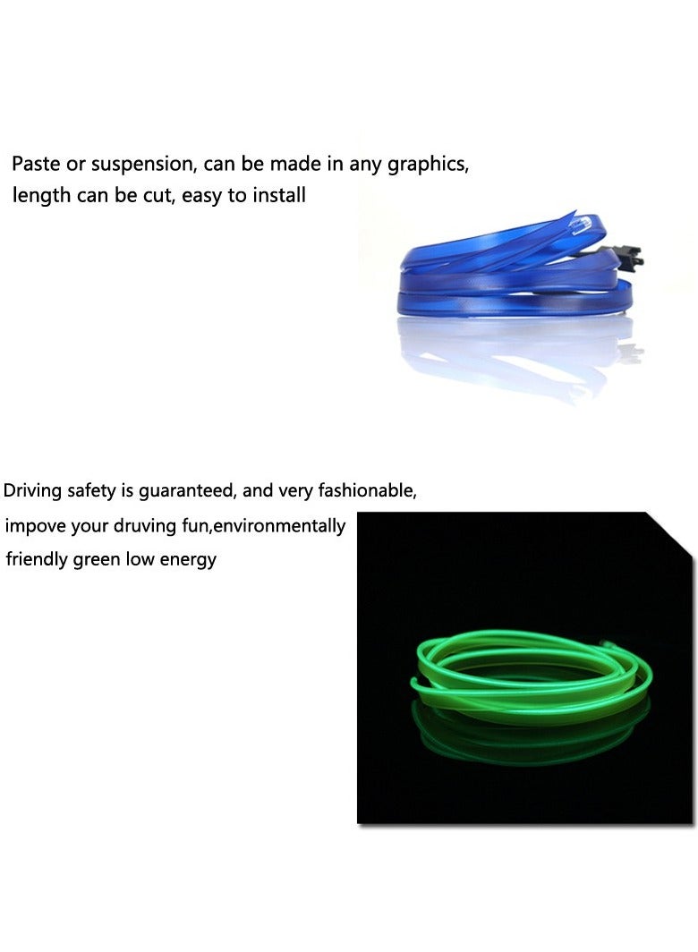 Generic 5M LED Neon Light Flexible Light Strip Rope Tube Sewable Tagled Lamp Dance Party Car Decor - Image 5