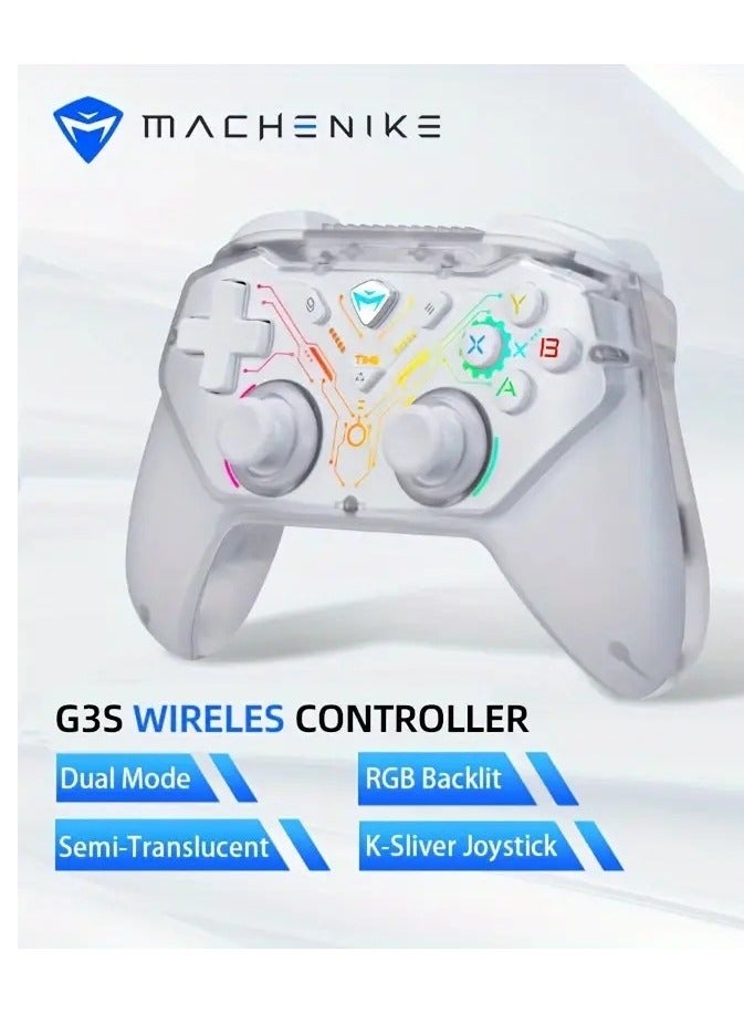 MACHENIKE G3S Wireless Game Controller – Linear Triggers, D-Pad, 8-Way Joystick, Compatible with Nintendo Switch, PC & PS3, USB & 2.4GHz Wireless - Image 2