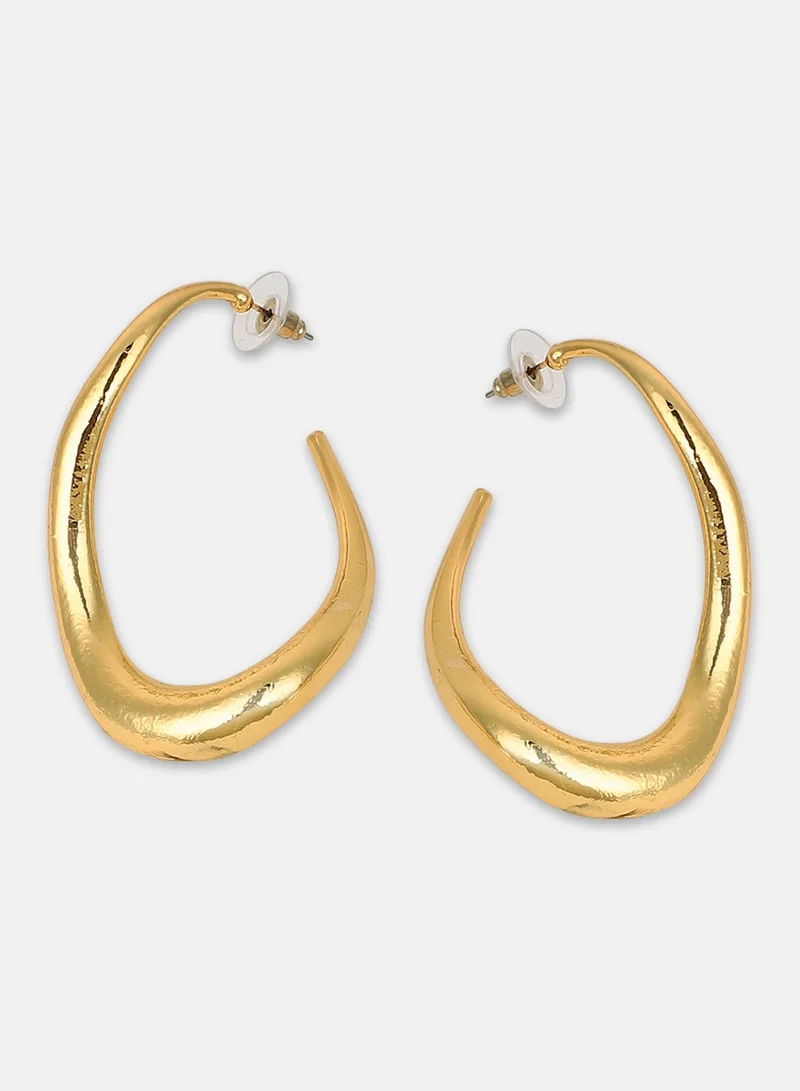 Sohi  Textured Crescent Earrings for Women | Best Price UAE