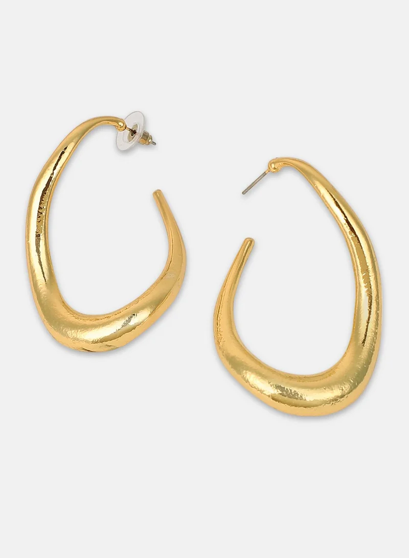 Sohi  Textured Crescent Earrings for Women | Best Price UAE