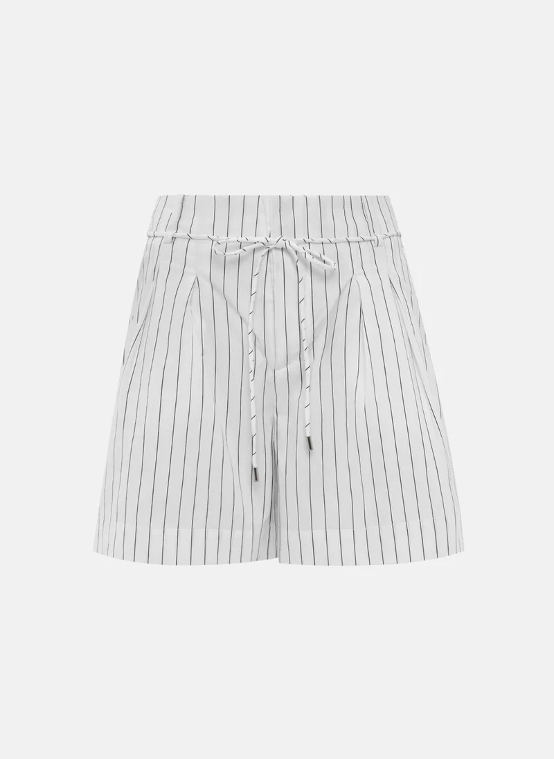Lichi Mini striped shorts with slim belt