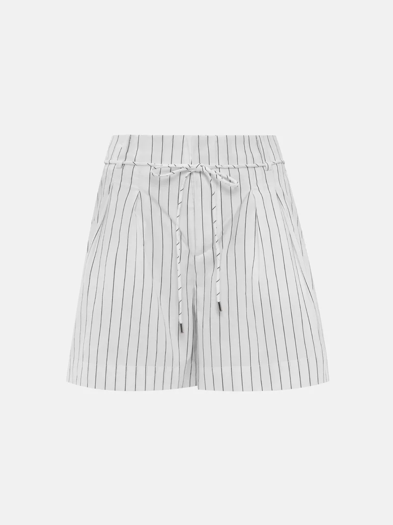 Lichi Mini striped shorts with slim belt