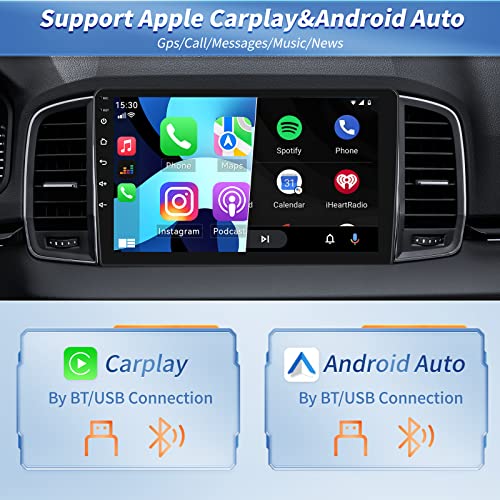 AMprime 4 Core+64G Car Radio Stereo for Hyundai Tucson IX35 2010-2015,Android 13 Wireless Carplay Android Auto,10.1 Inch Touchscreen Car Radio with GPS WiFi Bluetooth FM/RDS EQ SWC Dual USB/AUX-in - Image 3