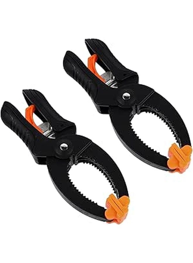 2 Pack Quick Release Spring Clamps for Photography Backdrop Woodworking Crafts Lightweight Portable Design - Image 1