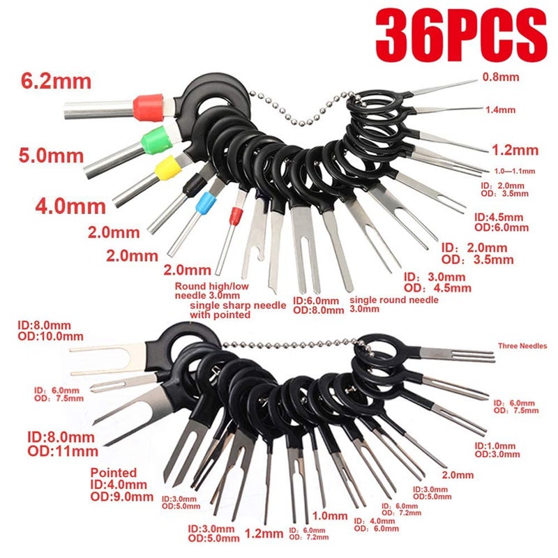 Vignee 60pcs Terminal Removal Tool kit,Pins Terminals Puller Repair Tools for Car Pin Extractor Electrical Wiring Crimp Connectors,Key Extractor Depinning Tool Set - Image 5