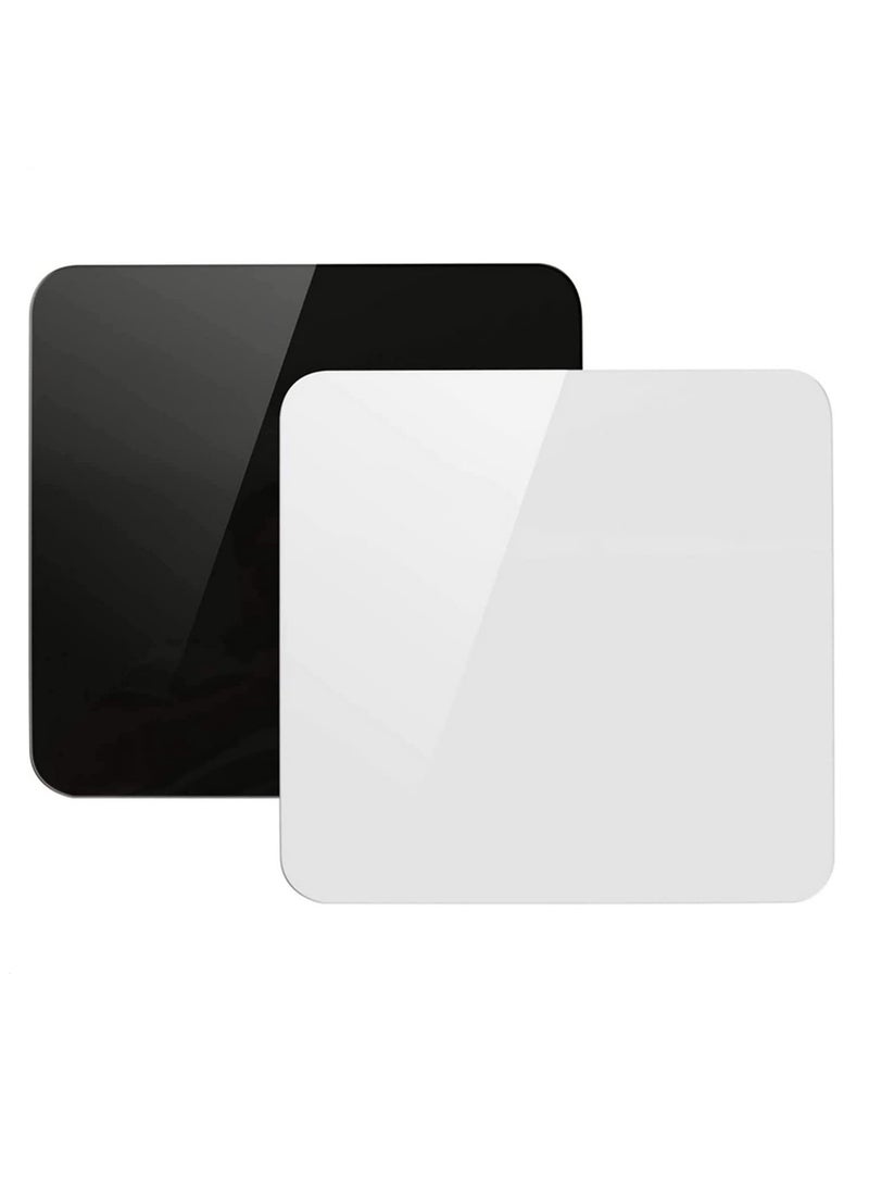 "لوحة عاكسة فوتوغرافية 30 × 30 سم، أكريليك بلاستيكي، بخلفية بيضاء وسوداء، لوحة عرض صور للاستوديو والكاميرا، للمصورين المحترفين (قطعتان)" - Image 1