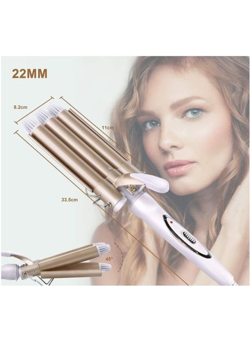 ELTRAZONE Professional Hair Tools Curling Iron Ceramic Triple Barrel Hair Styler Hair Waver Styling Tools Hair Curlers Electric Curling - Image 2