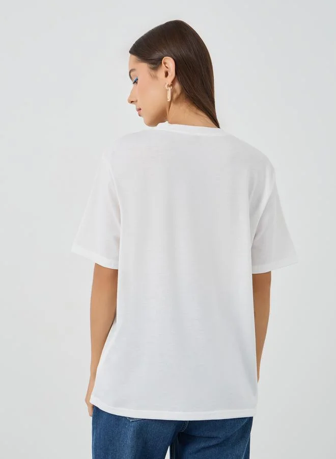 Take Two Take Two Graphic Printed Regular Fit T-Shirt