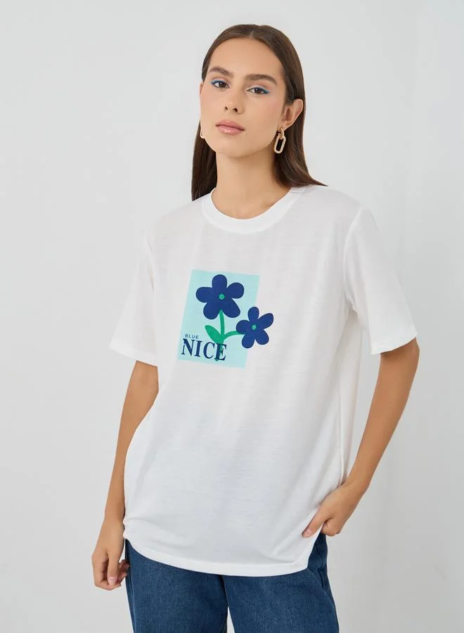 Take Two Take Two Graphic Printed Regular Fit T-Shirt