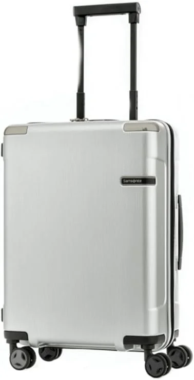سامسونايت Samsonite Evoa 55cm Carry On Luggage with TSA Lock Lightweight Durable Silver Travel Bag