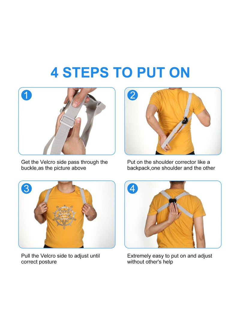 SYOSI Smart Orthosis Sitting Posture Reminder Invisible Anti-hunchback Orthosis Smart Back Brace Vibration Orthopedic Corrector  - Image 3