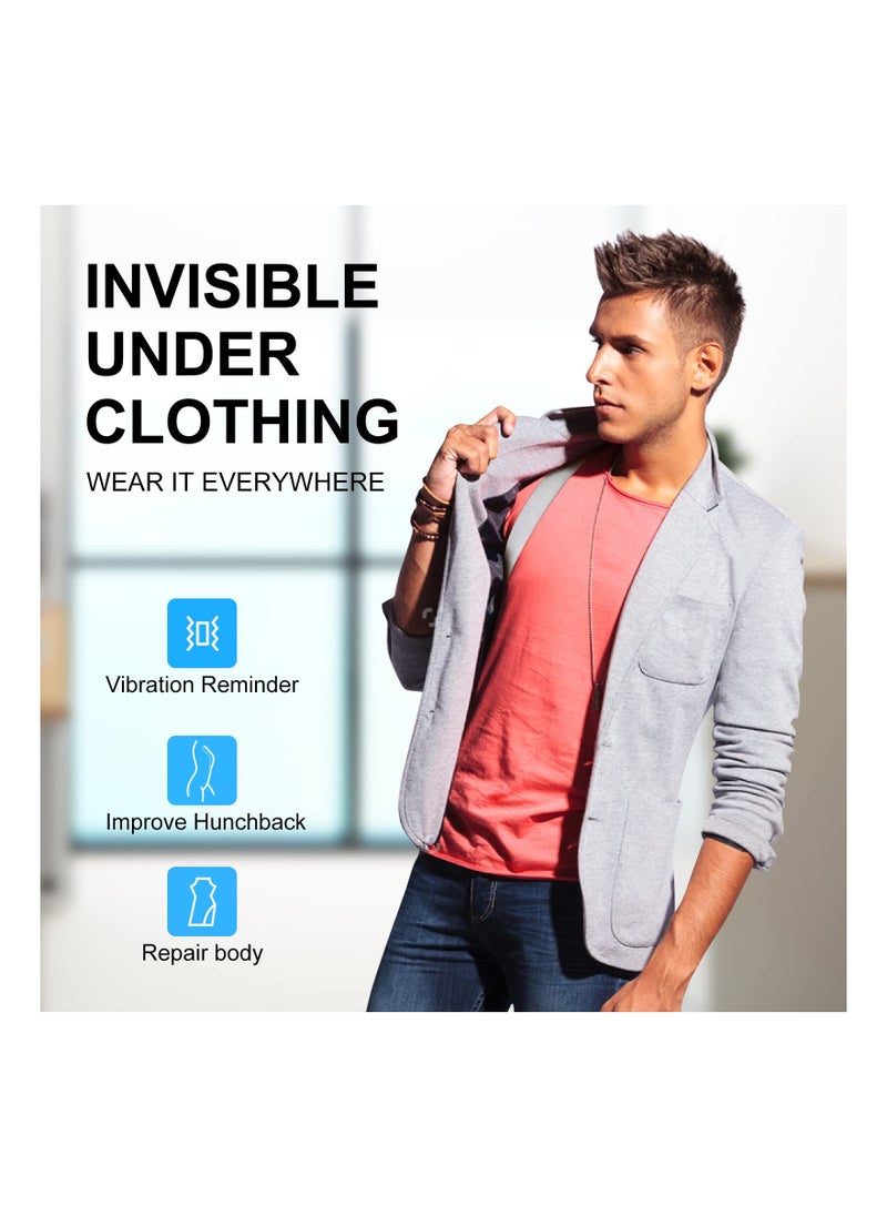 SYOSI Smart Orthosis Sitting Posture Reminder Invisible Anti-hunchback Orthosis Smart Back Brace Vibration Orthopedic Corrector  - Image 2